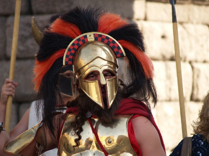Detalle de un soldado romano