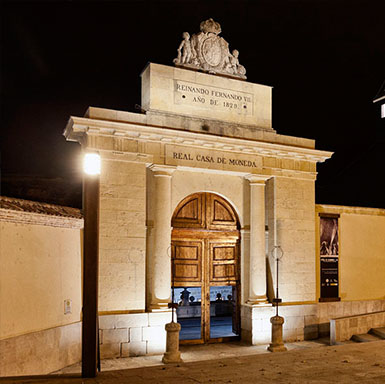 Entrada principal de la Real Casa de Moneda