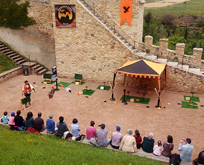 Actividad de cetrería en el Jardín de los Poetas