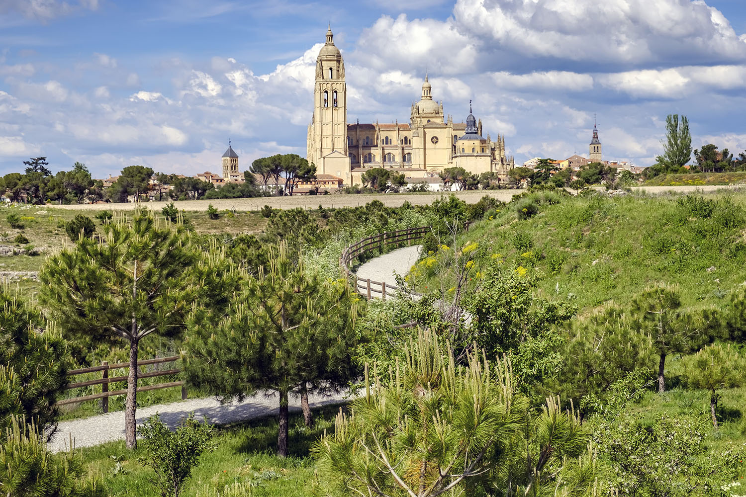 Vista de la Catedral desde el Camino Natural del Eresma