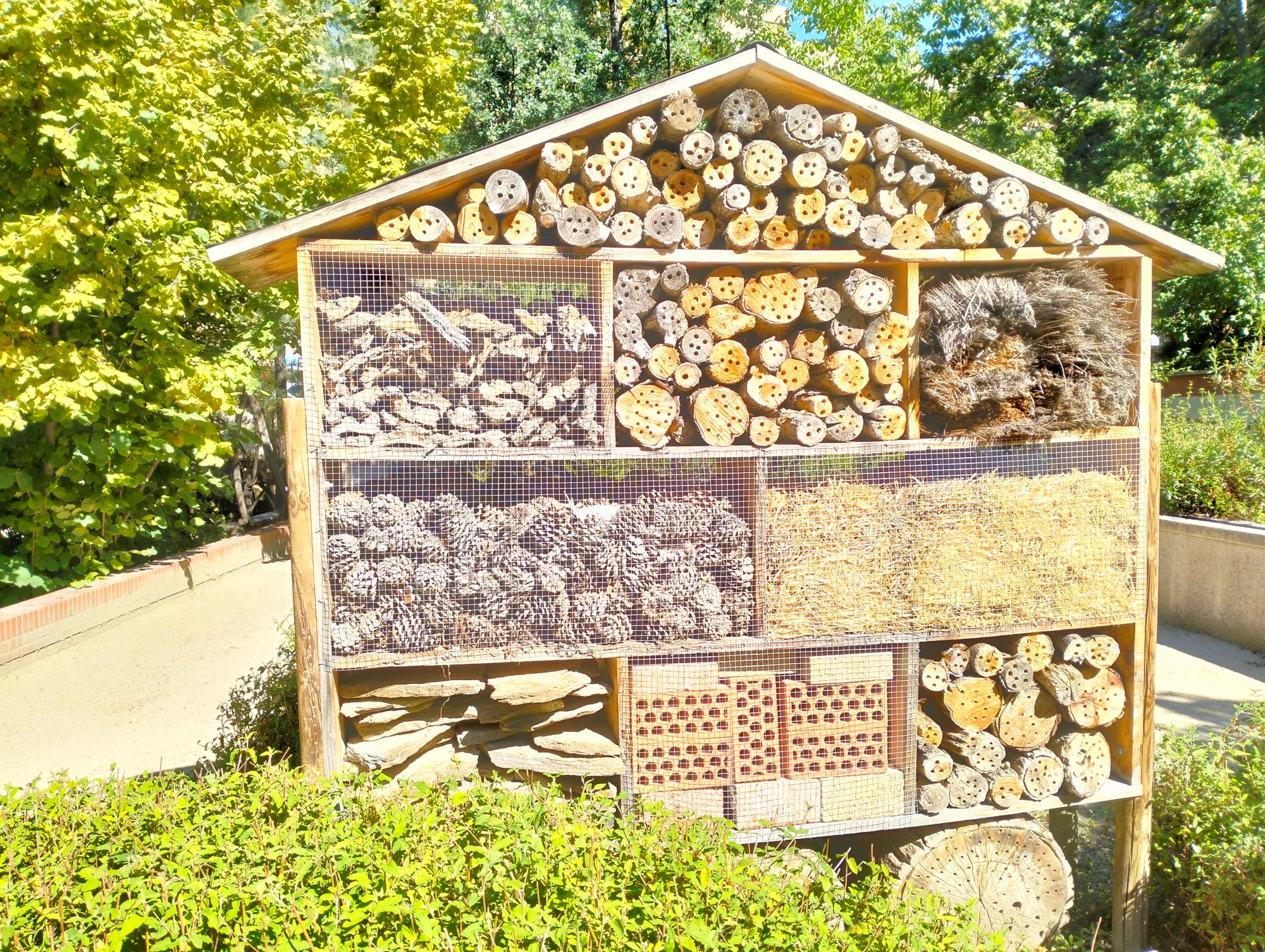 Hotel de insectos en el Jardín Botánico