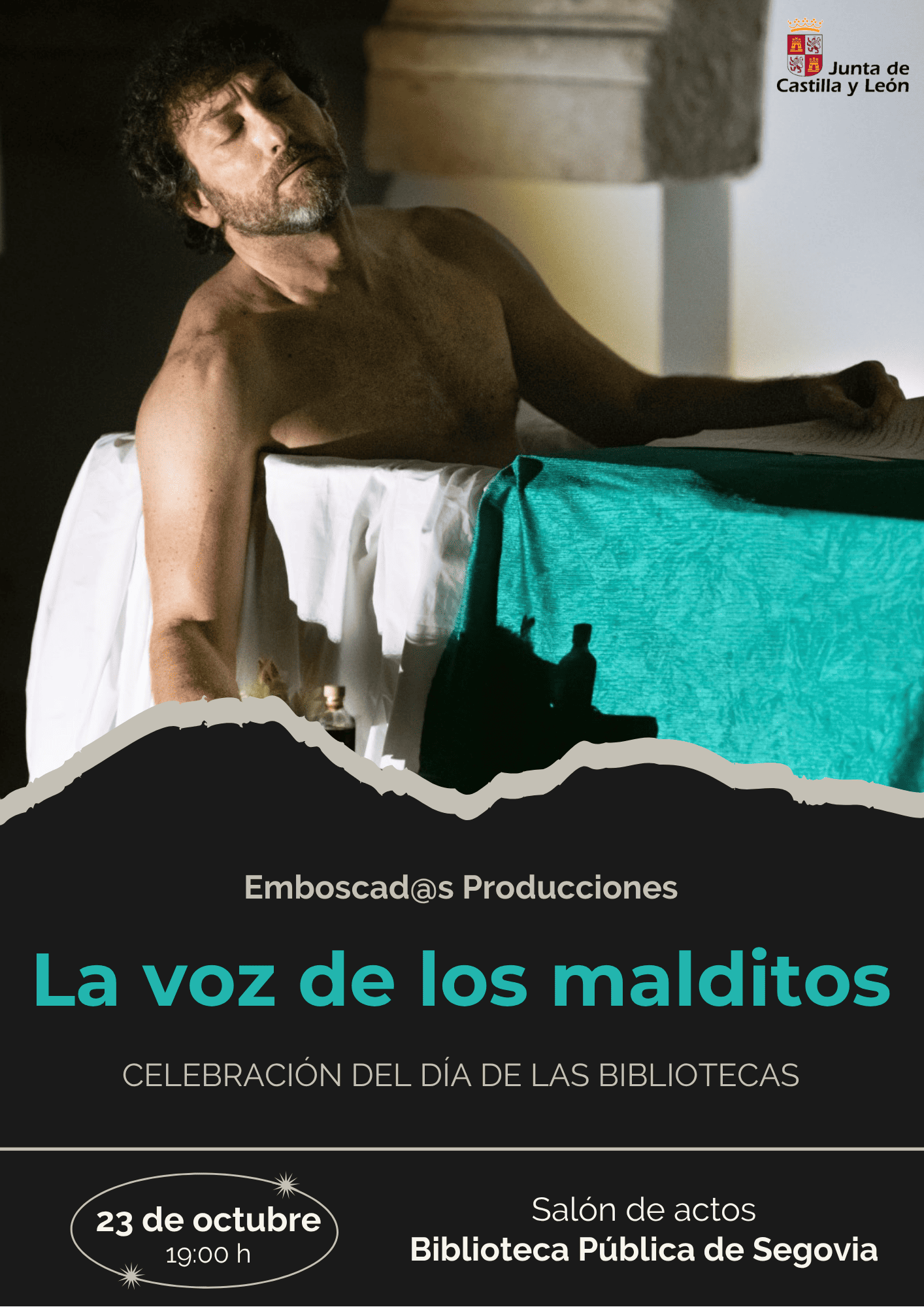 La voz de los malditos: theatre for Libraries Day — image from the event programme