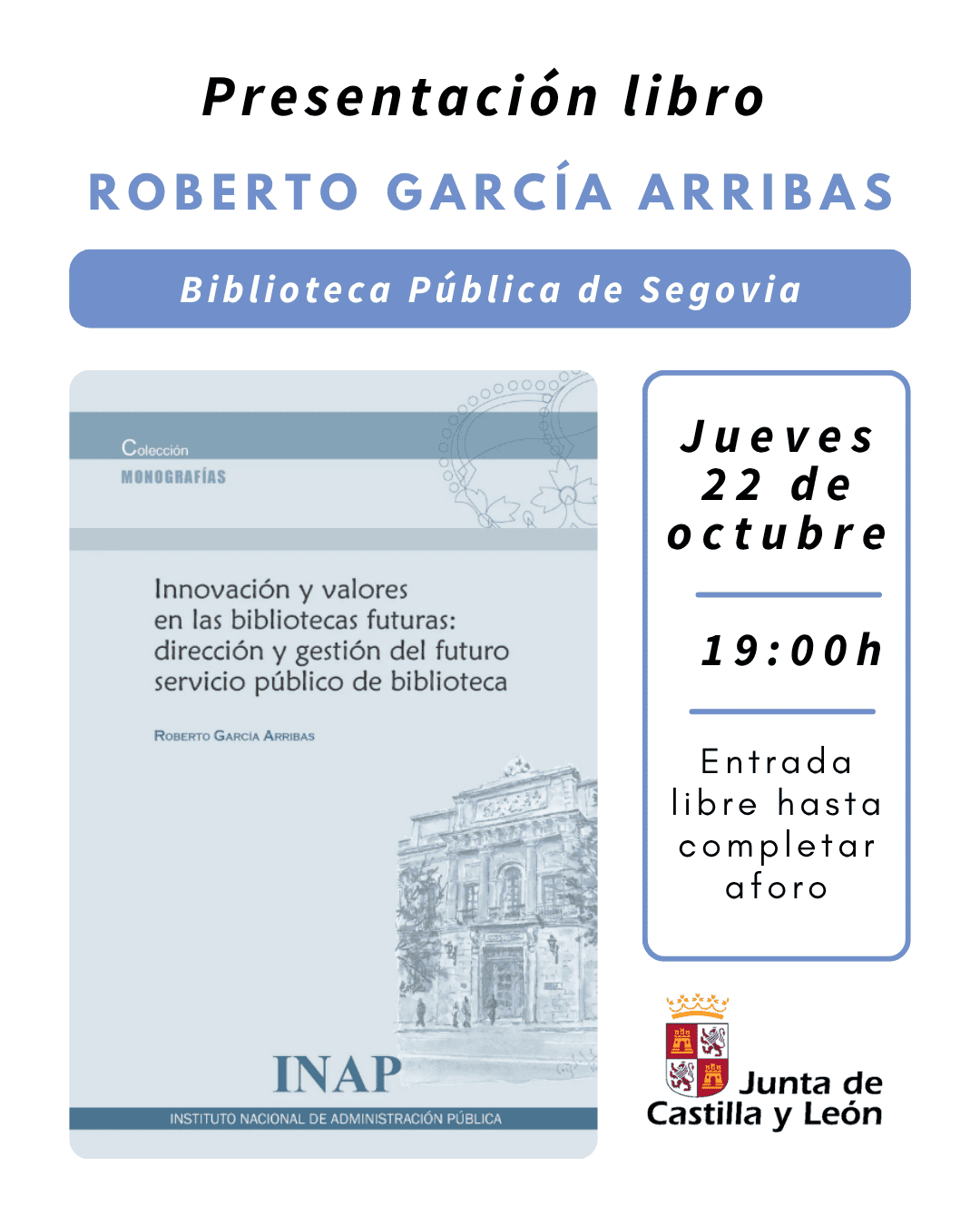 The future of public libraries: a book presentation — image from the event programme