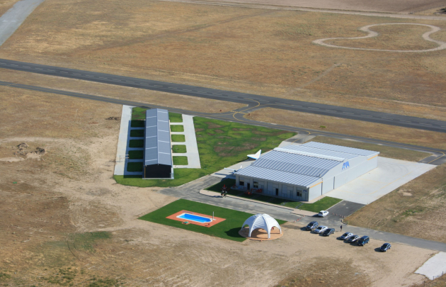 Vista aérea del aeródromo Air Marugan