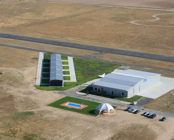 Vista aérea del aeródromo Air Marugan